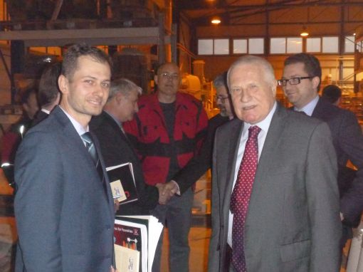 Mr Vaclav Klaus, former President of the Czech Republic visits Capital Refractories Sro manufacturing facility