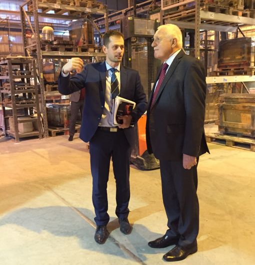 Mr Vaclav Klaus, former President of the Czech Republic visits Capital Refractories Sro manufacturing facility
